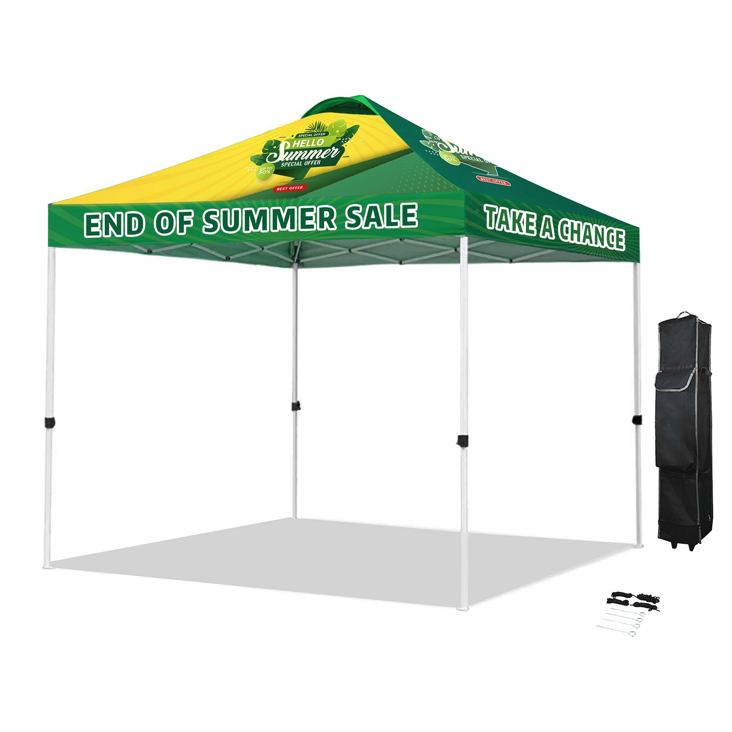 TOP SELLER! VENTED TOP - STURDY FRAME CANOPY WITH PREMIUM FULL COLORED TOP