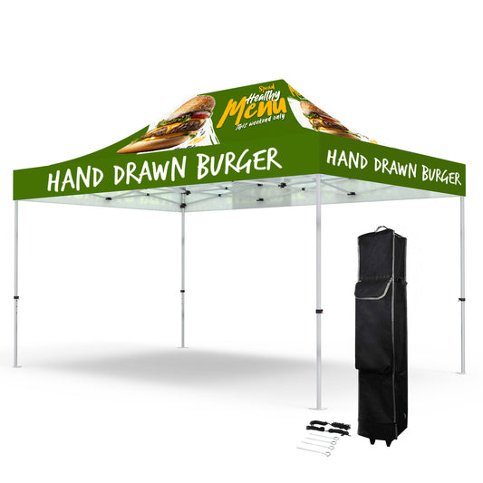 10'X15' PREMIUM CANOPY W/ Hex Aluminum frame Full color print