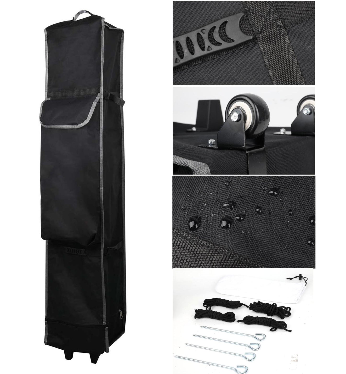 "THE TOTAL PACKAGE" 10'X10' Deluxe Canopy, Two 11' Feather Flag & 6' Custom Table Throw