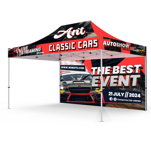 10'X15' PREMIUM CANOPY W/full color backwall