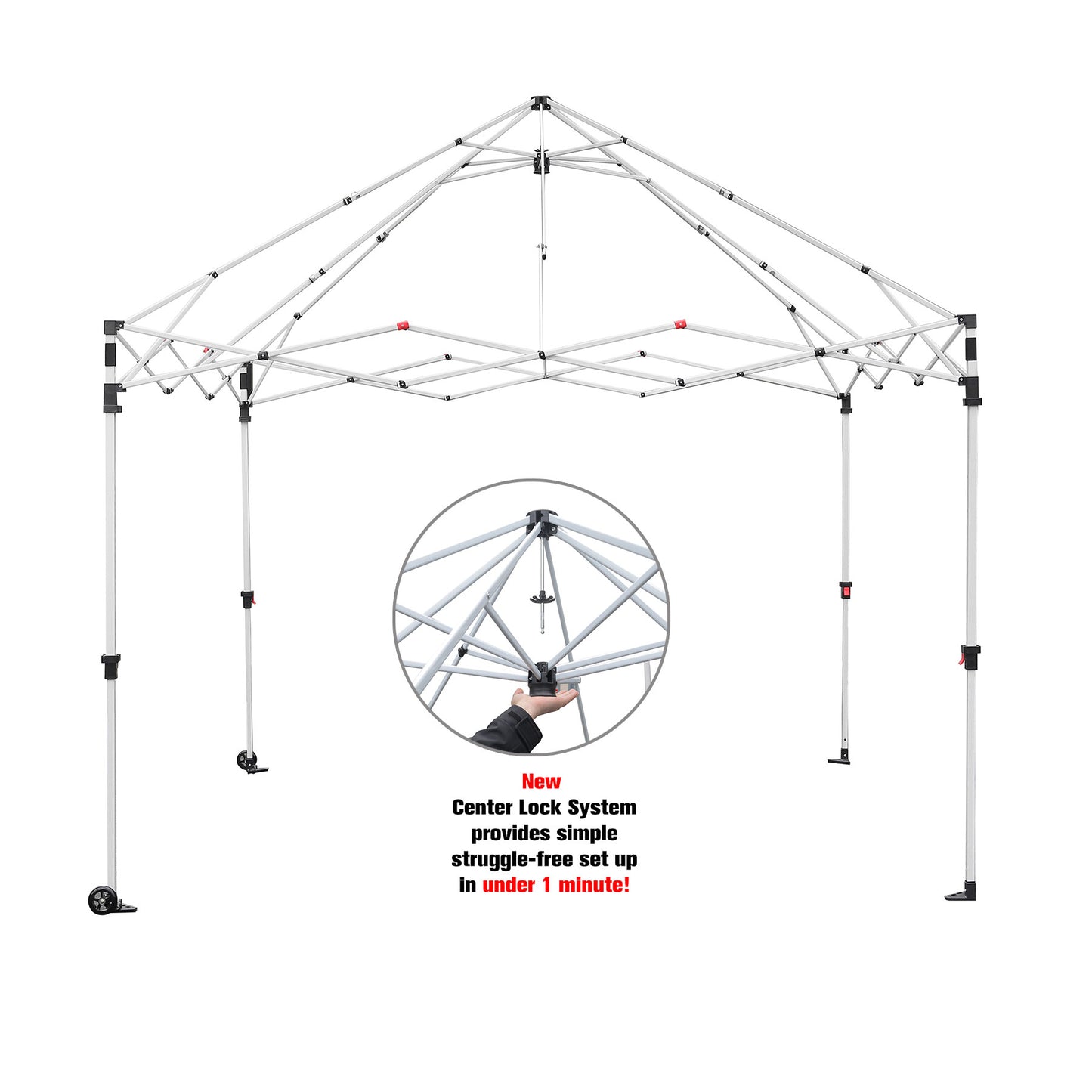 10'x10' PREMIUM CANOPY with full color print, hardware and rolling case