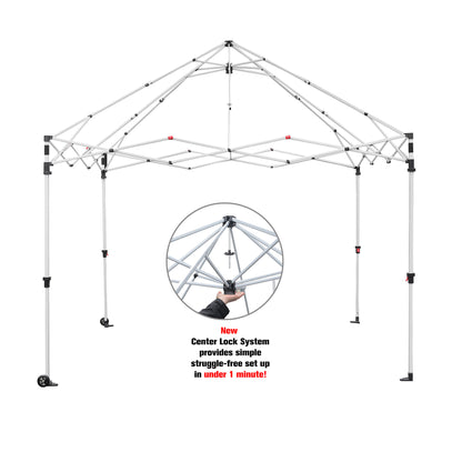 10'x10' PREMIUM CANOPY with full color print, hardware and rolling case